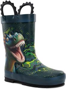 Детские резиновые сапоги Western Chief с ручками для надевания - премиальные водонепроницаемые сапоги для мальчиков и девочек, Thunder Rex