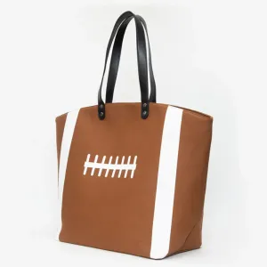 Большая сумка-тоут через плечо с принтом футбольной вышивки Fashnzfab