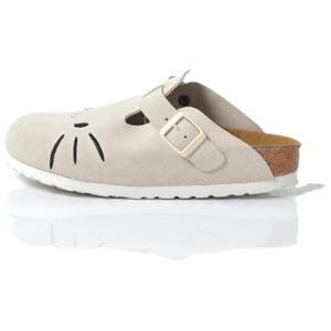 Boku Устойчивые к запаху износостойкие противоскользящие тапочки с закрытым носком для женщин White Kitten, цвет White Kitten Mules