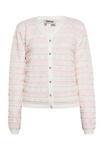 Вязаный кардиган Sidona Knit Cardigan, цвет rose/white