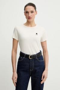 Хлопковая футболка c elove 1 BOSS Orange, бежевый