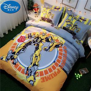 Disney Комплект постельного белья из 4 предметов, простыня на резинке на кровать 180 см, 2 наволочки, цвет цзянхуан, Bumblebee D