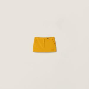 Мини-юбка из трикотажа "Милано" MIU MIU, оранжевый