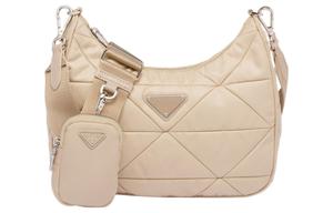 Сумка через плечо из переработанного нейлона женская пустынный бежевый PRADA