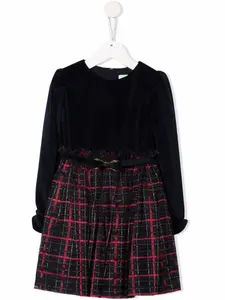 Платье миди со вставкой в клетку Abel & Lula, синий