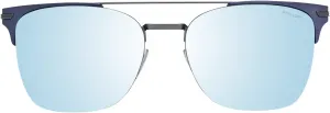 Полицейские солнцезащитные очки Highway Two 3 (SPL-577 627B) Матовый цвет - Матовый синий - Серый с зеркальными линзами POLICE, Silver