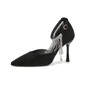 TATAYA Туфли на высоком тонком каблуке женские, черные