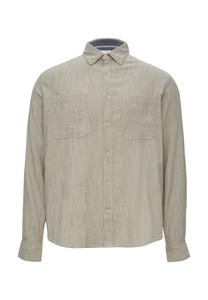 Рубашка MIT KRAGEN UND FEINEM FISCHGRATMUSTER s.Oliver, песочный