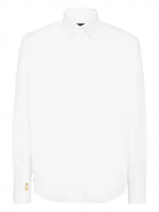 Вышитая хлопковая рубашка Billionaire, белый