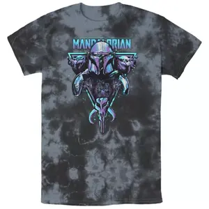 Мужская футболка с принтом «Мандалорец» в виде треугольника и бомбарды Star Wars, черный