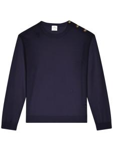 Свитер Courrèges с кнопками на плечах, синий