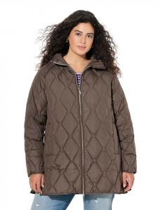 Ulla Popken Стеганая куртка нуга-коричневого цвета