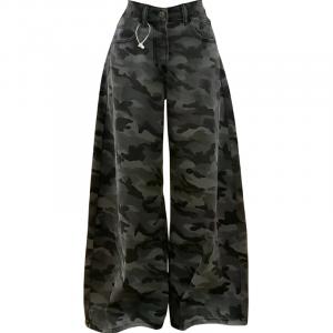 Женские повседневные брюки камуфляж MENING, 1107-1 camouflage-extended and fleece-lined