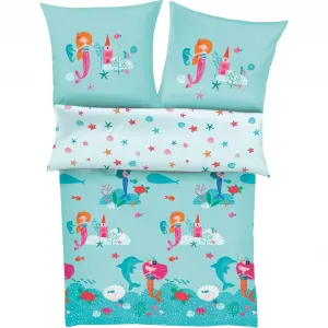 Детское постельное белье s.Oliver Junior «Постельное белье сатиновое s.Oliver Junior Mermaid», цвет türkis