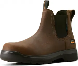 Мужские рабочие ботинки Ariat Turbo Chelsea с водонепроницаемым верхом и углеродным носком, коричневый