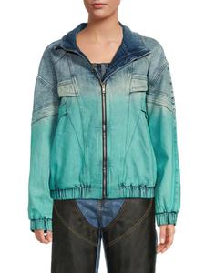 Джинсовая куртка с приспущенными плечами в стиле тай-дай Stella McCartney, цвет Degrade