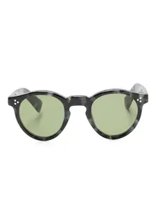 Солнцезащитные очки в круглой оправе Lesca, синий