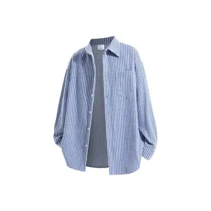 ZIAREL Рубашка Unisex Blue Lapel Moderate Others