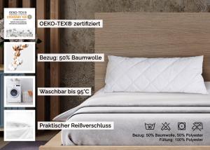 Подушка  Zollner, белый