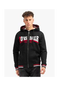 Мужская толстовка с капюшоном и молнией, стандартного кроя NATEBY LONSDALE, черный