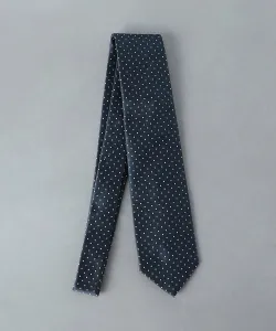 Галстук из саржи в мелкий горошек United Arrows, цвет Royal