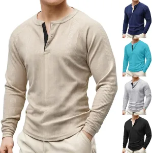 Мужская футболка-поло с длинным рукавом и регланом, Casual Regular Fit