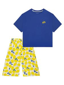 SCHIESSER Пижама 'Casual Fashion' в синем цвете