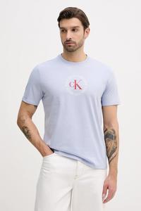 Хлопковая футболка Calvin Klein Jeans, синий