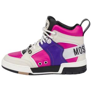 MOSCHINO Кроссовки для скейтбординга Streetball High-Top женские, розовые, белые