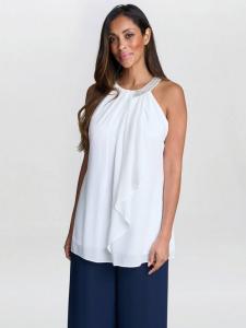 Топ-халтер Elle с бисером Gina Bacconi, Ivory