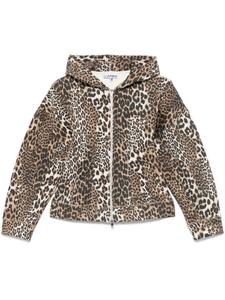 GANNI худи с леопардовым принтом, коричневый
