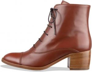 Женские повседневные ботинки YDN с застежкой-молнией и шнуровкой, закрытым круглым носком, на среднем блочном каблуке, размер 4-15 US, Brown