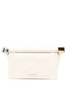 Маленькая клатч Rond Carré с металлическими сферами JACQUEMUS, нейтральный