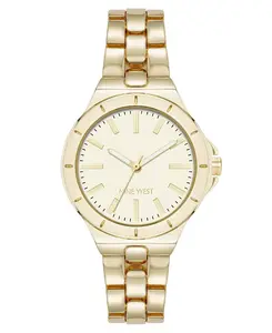 Женские кварцевые часы культового дизайна из металлического сплава золотистого оттенка, 35 мм Anne Klein, gold-tone