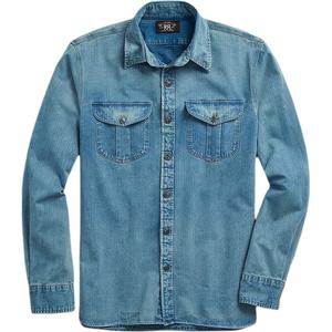 Поло Ральф Лорен Рубашка Мужская Синяя Дабл Ар Эл