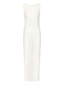 Полупрозрачное платье макси Icaria в рубчик Loulou De Saison, белый