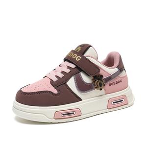 Износостойкие, дышащие, водонепроницаемые, нескользящие низкие детские кроссовки для скейтбординга BOBDOG, DZ553 Lotus Root Powder Leather Upper