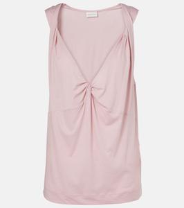 Топ из хлопка со сборками Dries Van Noten, Lpink