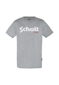 Футболка с логотипом рубашка с коротким рукавом Schott N.Y.C., серый