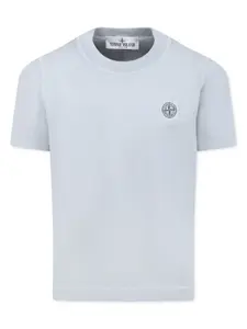 Stone Island Junior футболка из органического хлопка, синий