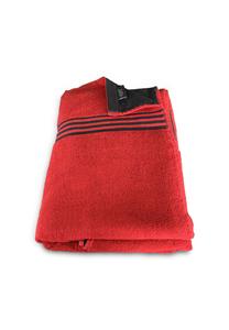 Полотенце Grace Grand Spa с контрастной каймой, красный / темно-серый