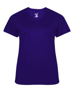 Женская футболка Ultimate SoftLock с V-образным вырезом Badger, фиолетовый