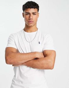 Белая приталенная футболка с круглым вырезом Polo Ralph Lauren