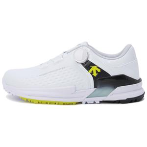 Туфли для гольфа унисекс с низким верхом белые/черные/желтые Descente