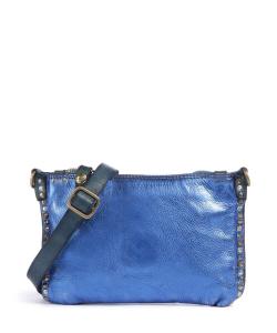 Сумка через плечо из мелкозернистой яловой кожи. Campomaggi, синий