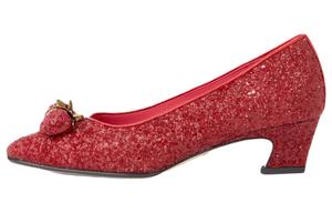 GUCCI Коллекция ко Дню святого Валентина. Туфли на высоком массивном каблуке. Женские красные туфли