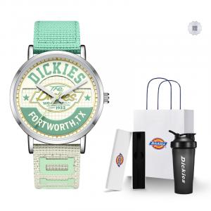 Dickies Часы Wrist Watch Quartz Movement Nylon Strap Pink Watch Dial Women's Watch Classic Box, 230U60LYXCL-541V3-73SY