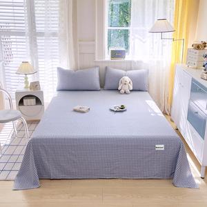 Avivi Простыня на резинке 90x200 см из хлопка класса А, цвет Mini Blue Plaid, с наволочкой