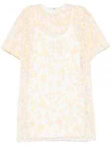 ROTATE BIRGER CHRISTENSEN платье мини с цветочной вышивкой, желтый