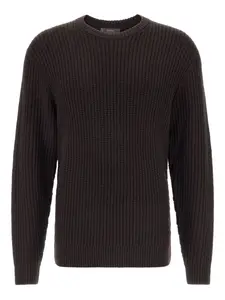 Свитер с круглым воротником Boggi Milano, коричневый